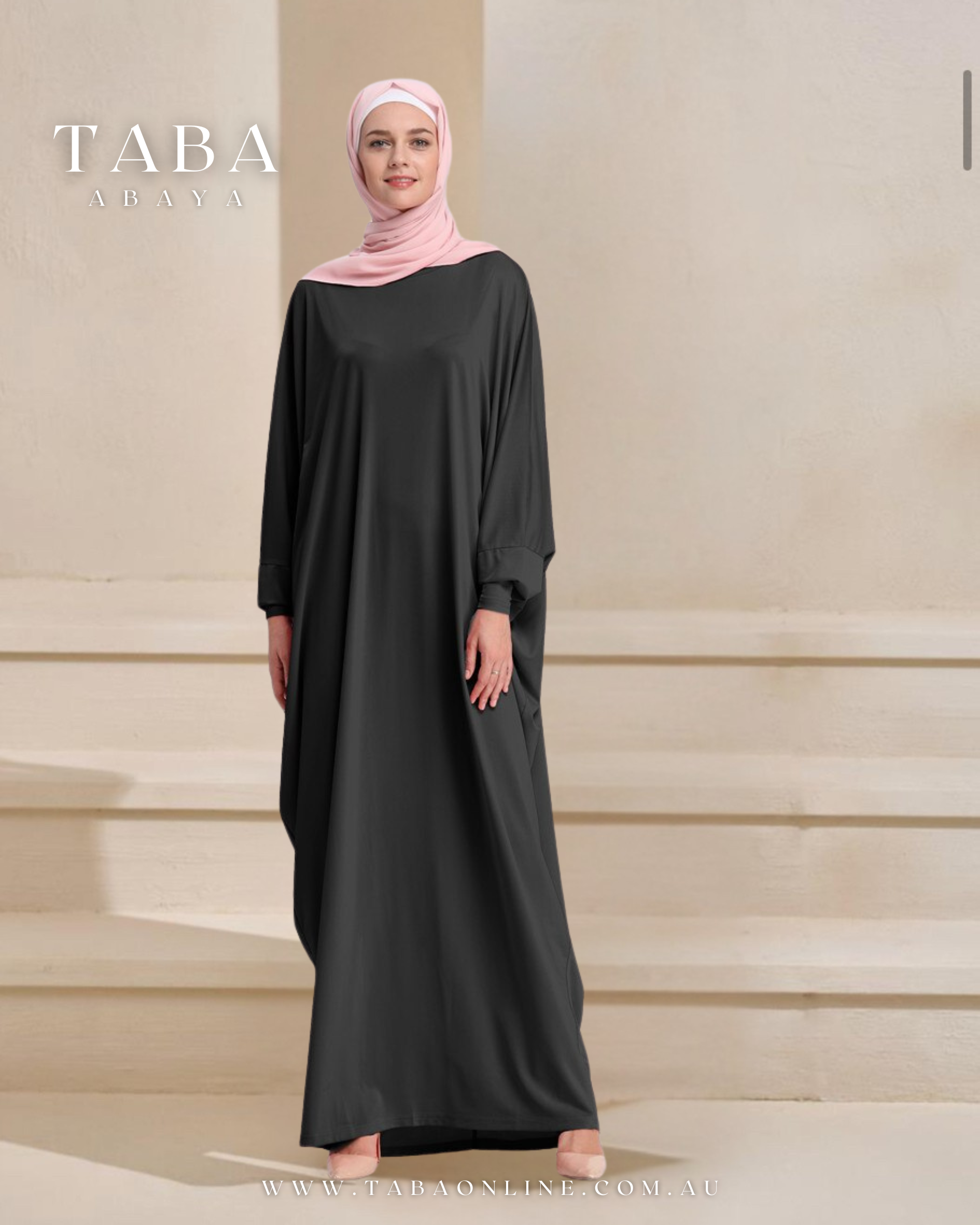 Black Kaftan Free Size Casual Abaya