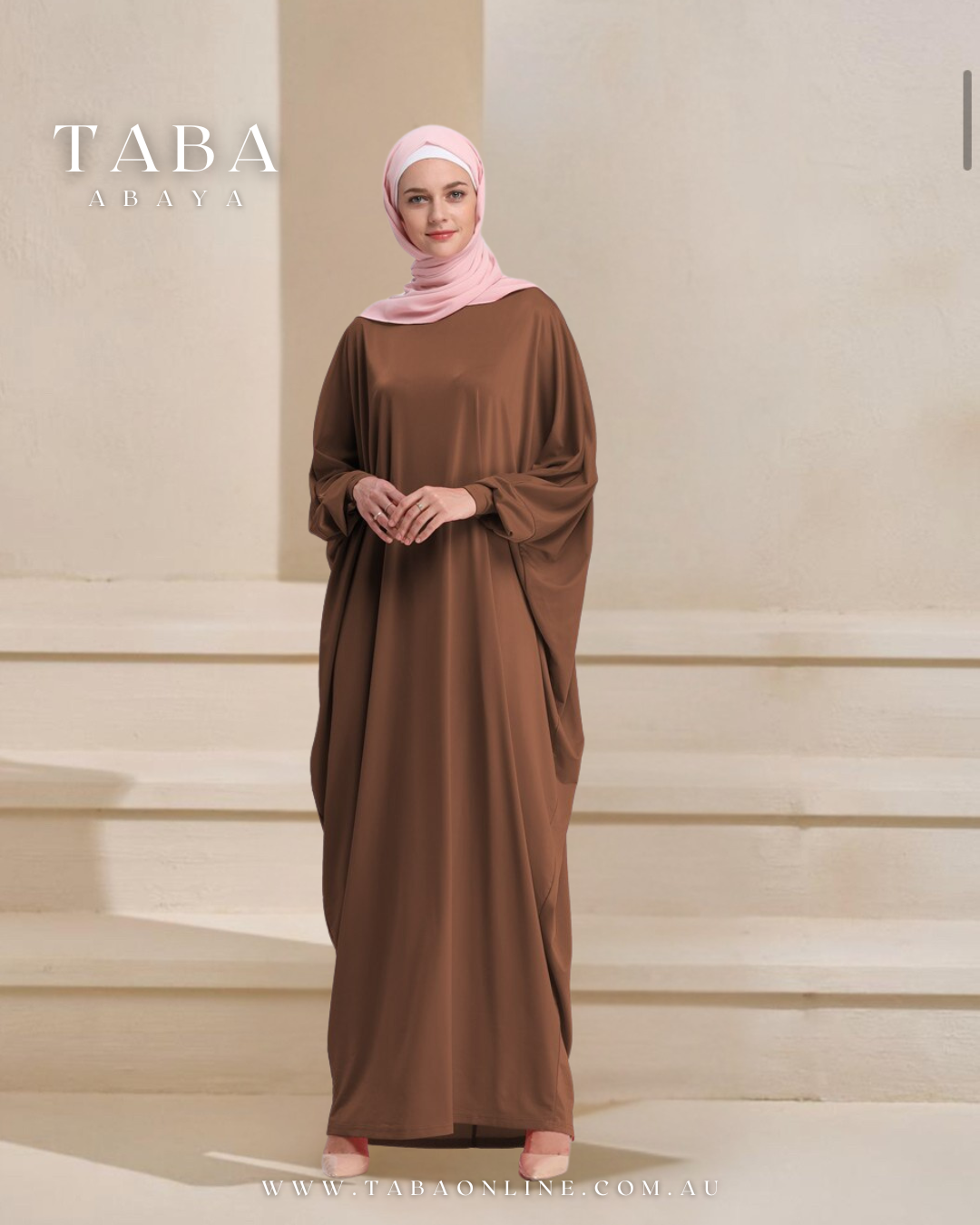 Brown Kaftan Free Size Casual Abaya
