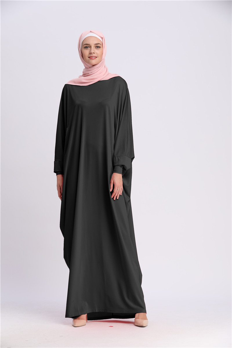 Black Kaftan Free Size Casual Abaya - Image 3