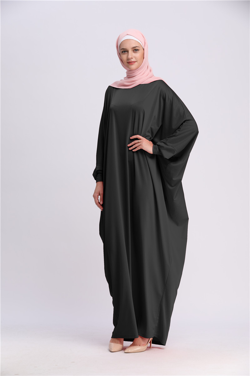 Black Kaftan Free Size Casual Abaya - Image 2