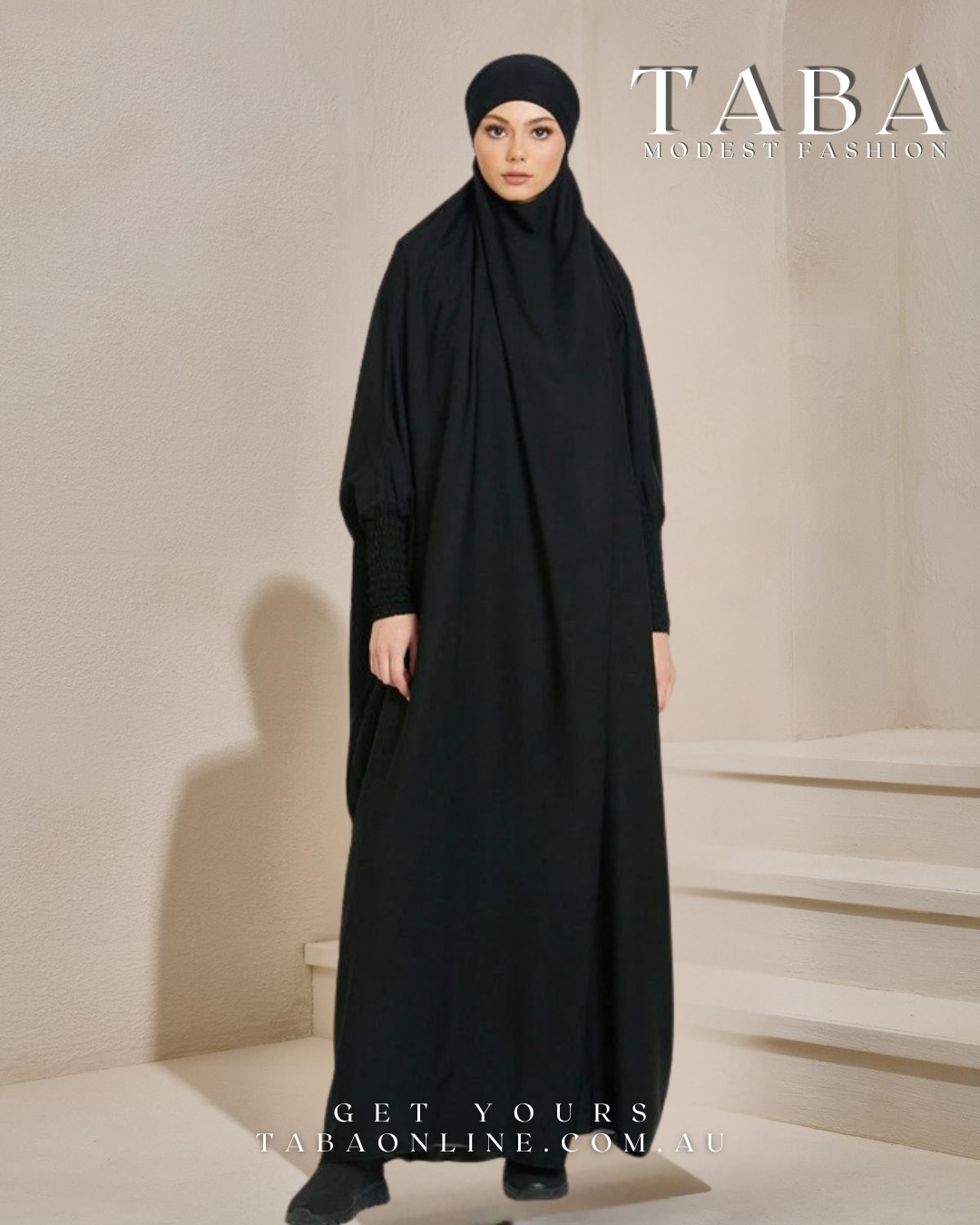 Free Size TABA Black Long Chador/Jilbab - Image 3