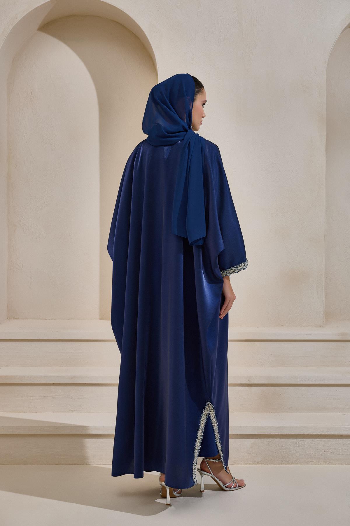 TABA Luxe Loren Abaya Set of 3 in Navy Blue - Image 2