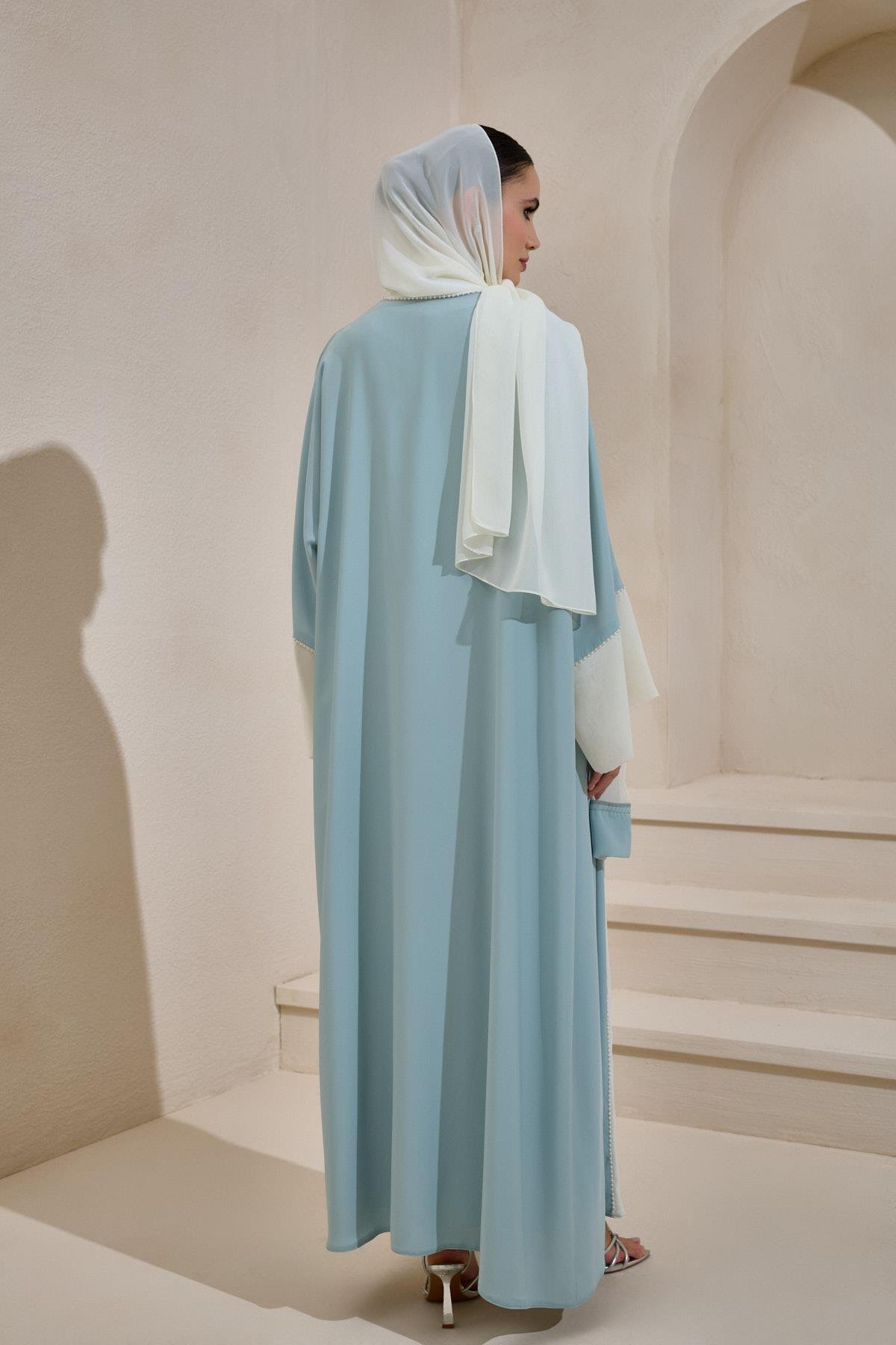 TABA Serenity MINT GREEN Pearl Abaya Set - Image 2