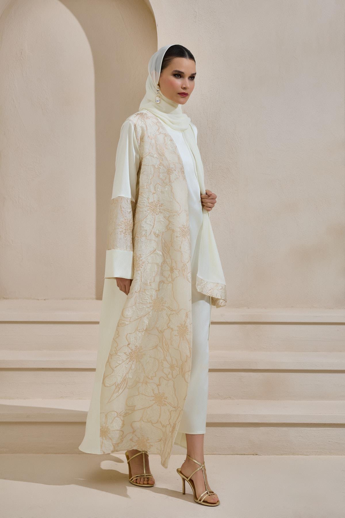 TABA Vera Luxe Floral Abaya Set of 3 - Image 4