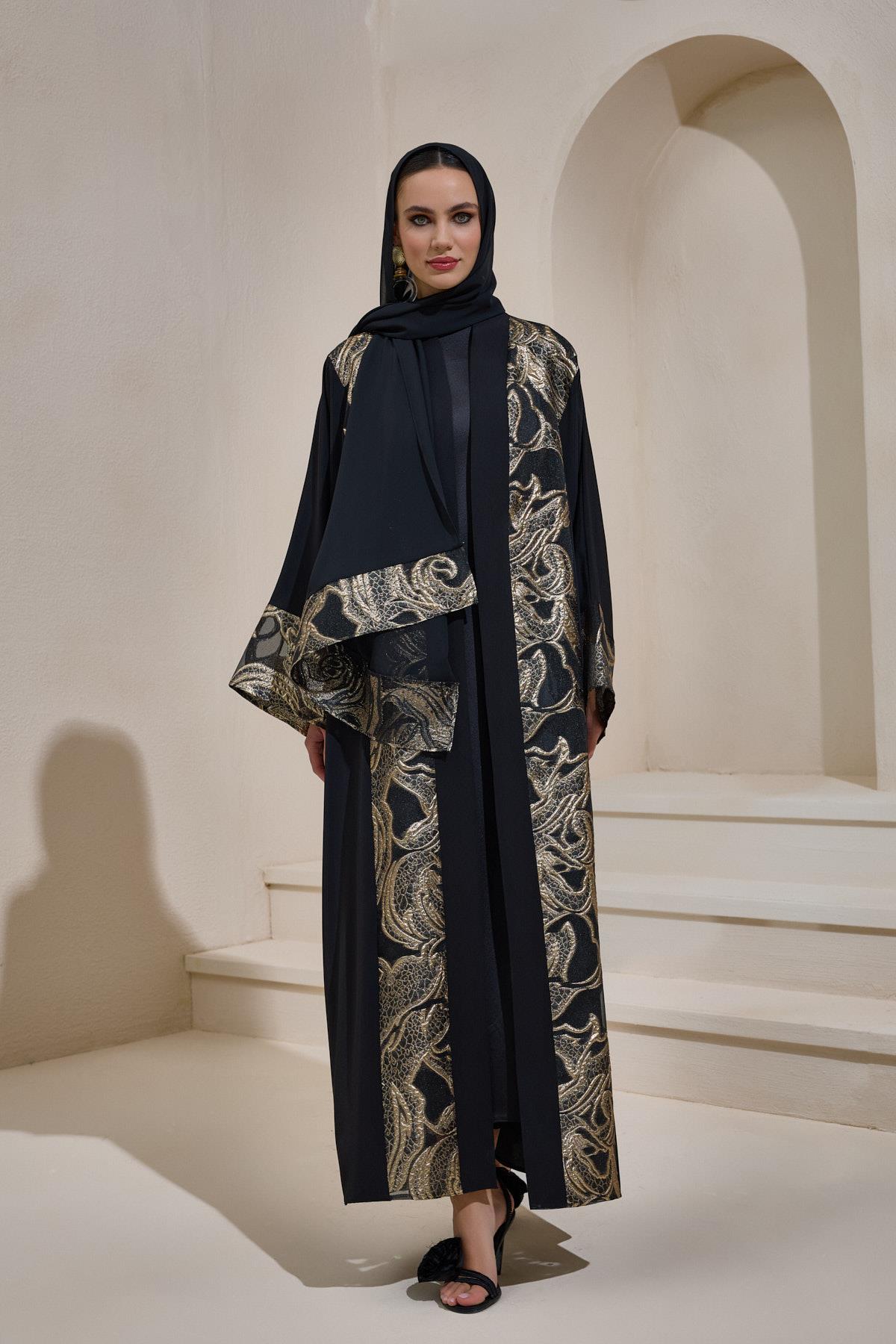 TABA Regal Black Abaya Set