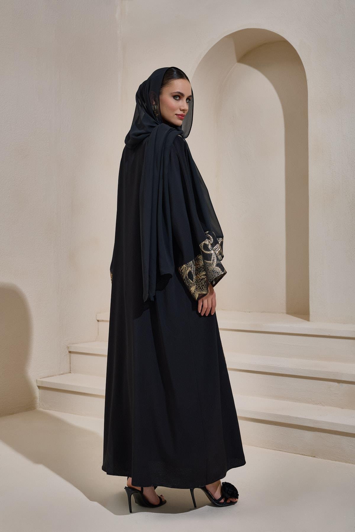 TABA Regal Black Abaya Set - Image 4