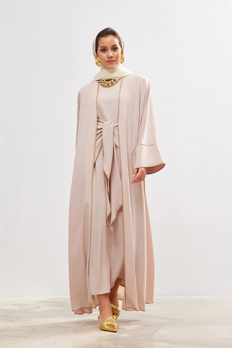 TABA New Line Salmon Abaya Set
