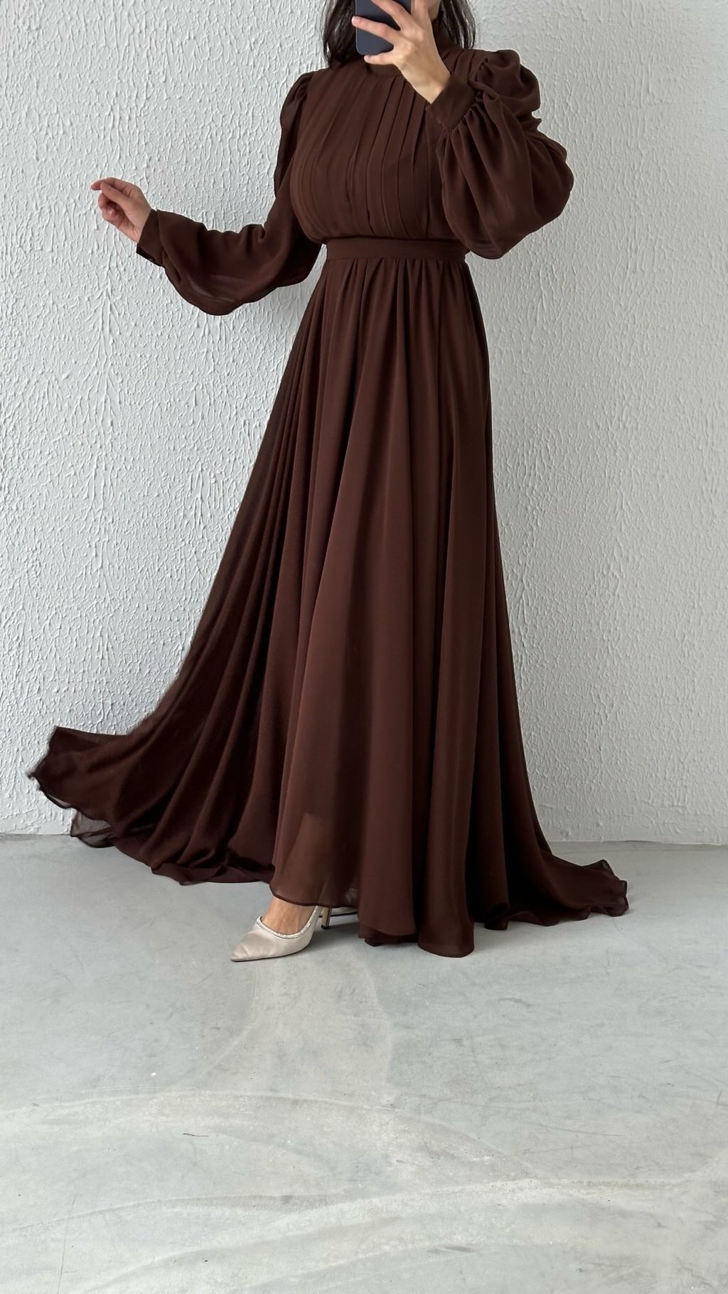TABA Cocoa Drape Gown - Image 2