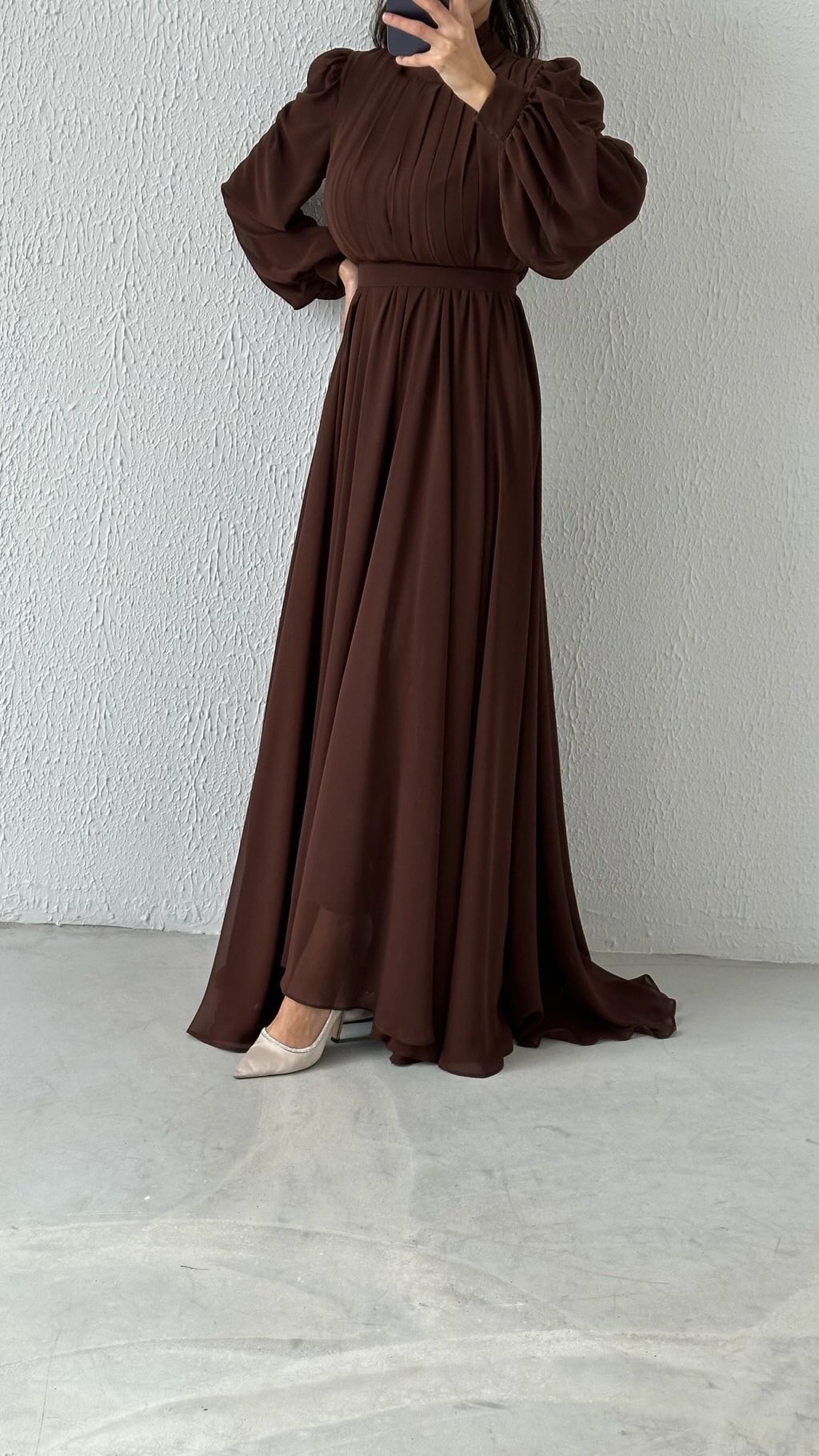 TABA Cocoa Drape Gown - Image 3