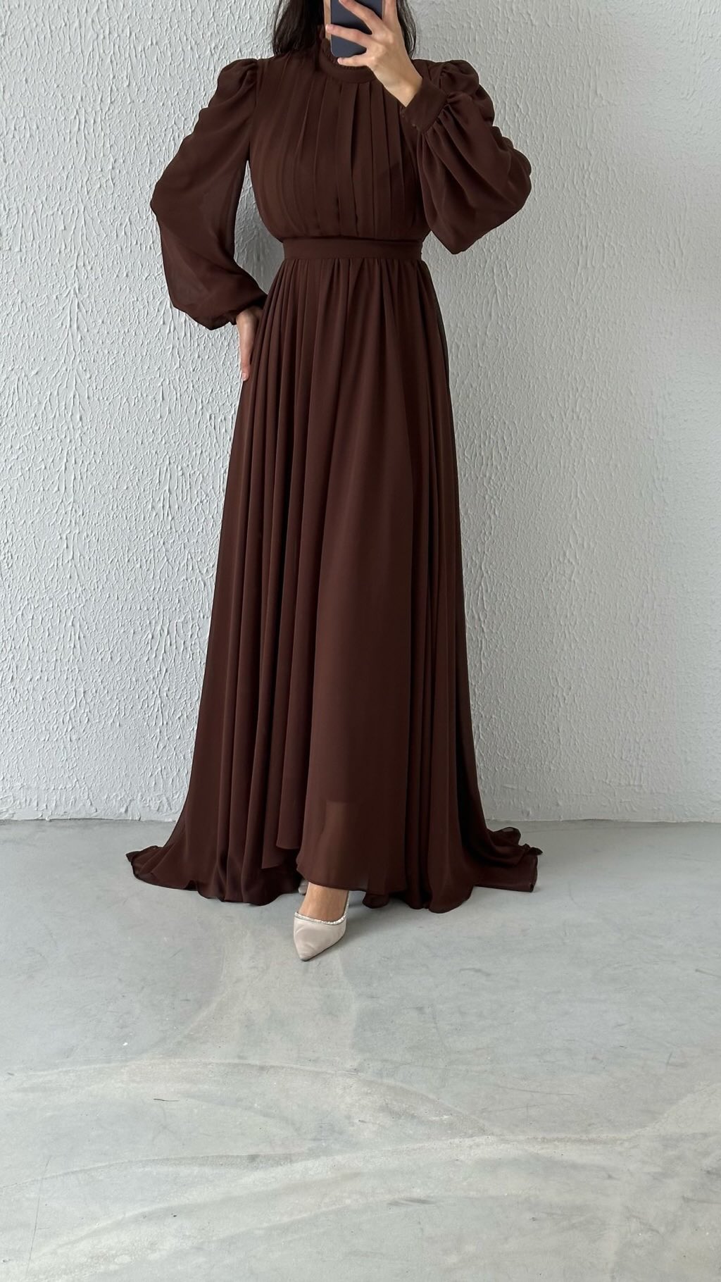TABA Cocoa Drape Gown - Image 4