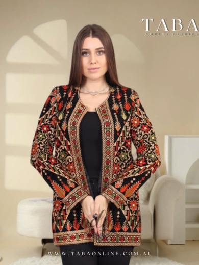 TABA Regal Threads – Palestinian Hand-Embroidered Jacket